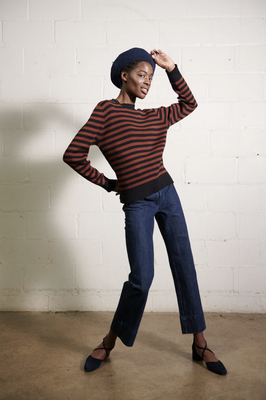 Maria Stanley Cotton Beret - Navy — Cocobolo